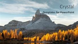  Presentation with sunrise - Slide deck having picturesque-view-on-federa-lake background and a  colored foreground