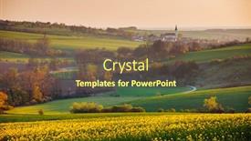  Presentation with minimalistic - Audience pleasing PPT theme consisting of picturesque-view-on-of-sunlit backdrop and a tawny brown colored foreground