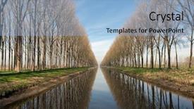  Presentation with belgium - Cool new slide set with picturesque view on the damse vaart canal in the village of damme near bruges in belgium backdrop and a light blue colored foreground