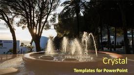  Presentation with sol - PPT theme featuring picturesque-village-of-mijas-costa background and a tawny brown colored foreground