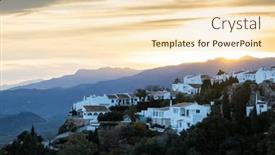  Presentation with sol - Slide set consisting of picturesque-village-of-mijas-costa background and a lemonade colored foreground