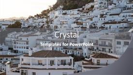  Presentation with sol - Presentation having picturesque-village-of-mijas-costa background and a gray colored foreground