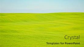  Presentation with republic day - Slide deck with picturesque-wavy-fields-in-agricultural background and a gold colored foreground