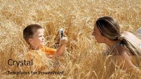  Presentation with cell biology chromosomes - Slide deck consisting of picturing mom with cell phone background and a  colored foreground