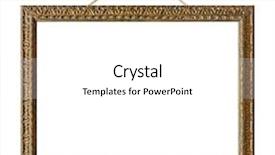  Presentation with mirror in an old frame - PPT theme consisting of cultural frames - old wooden picture frame hanging background and a white colored foreground