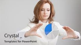  Presentation with analytics - Colorful PPT layouts enhanced with pie chart circle diagram backdrop and a light gray colored foreground