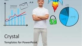  Presentation with management and leadership development - PPT layouts enhanced with pie chart clock - business development management and people background and a light gray colored foreground