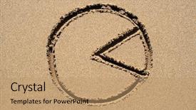  Presentation with pie chart - Cool new PPT theme with pie chart drawn backdrop and a coral colored foreground