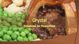  Presentation with kidney - Amazing presentation theme having pie food - steak kidney pudding backdrop and a tawny brown colored foreground