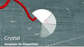  Presentation with global red - Presentation design featuring pie-graph-and-red-graph background and a gray colored foreground