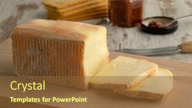  Presentation with cutting board - PPT layouts featuring piece-and-slices-of-traditional background and a tawny brown colored foreground