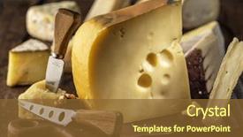  Presentation with cow milk - PPT layouts featuring sheep cows - piece of cow's milk maasdam background and a tawny brown colored foreground