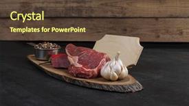  Presentation with name plate - Beautiful presentation featuring piece fillet on middle size backdrop and a tawny brown colored foreground