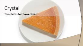  Presentation with clipping - Slide deck having piece of a pumpkin pie background and a white colored foreground
