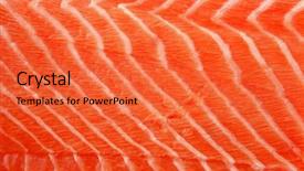  Presentation with salmon fish - PPT theme enhanced with piece of big salmon fillet background and a red colored foreground