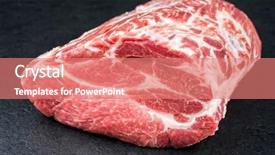  Presentation with black - Audience pleasing presentation consisting of piece of bosten butt pork backdrop and a coral colored foreground