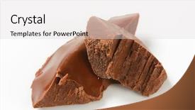  Presentation with piece of the pie - PPT theme with piece of broken chocolate background and a lemonade colored foreground