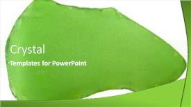  Presentation with naturally - Presentation theme enhanced with piece of broken green bottle glass polished smoothed and frosted naturally by a river isolated on white background and a seafoam green colored foreground