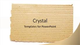  Presentation with corrugated cardboard - Theme enhanced with piece of brown corrugated cardboard background and a lemonade colored foreground