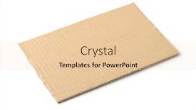  Presentation with cardboard or brown board paper - Beautiful slide set featuring piece-of-brown-rectangular-cardboard backdrop and a lemonade colored foreground