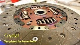  Presentation with car nissan - Presentation consisting of piece of car engine background and a tawny brown colored foreground