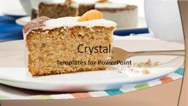  Presentation with cake - Slide deck consisting of piece-of-carrot-cake background and a yellow colored foreground