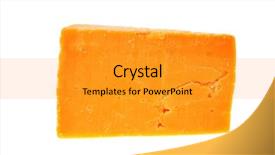  Presentation with cheddar - Colorful slides enhanced with piece of cheddar cheese isolated backdrop and a gold colored foreground