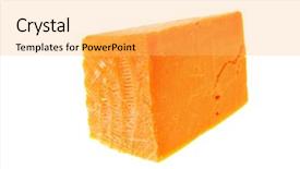  Presentation with cheddar - PPT layouts consisting of piece of cheddar cheese isolated background and a yellow colored foreground