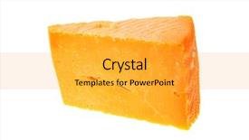  Presentation with cheddar - Slide set enhanced with piece of cheddar cheese isolated background and a yellow colored foreground
