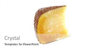  Presentation with cheddar - Audience pleasing presentation consisting of piece of cheddar cheese over white background backdrop and a white colored foreground