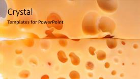  Presentation with white cheese - Cool new presentation theme with piece of cheese cheese triangle backdrop and a gold colored foreground