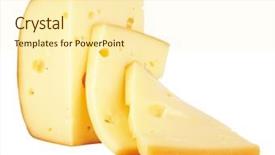  Presentation with banoffee pie cake on white - Presentation theme featuring piece of cheese isolated background and a cream colored foreground