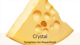  Presentation with cheddar - PPT theme enhanced with piece of cheese isolated background and a yellow colored foreground