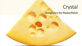  Presentation with banoffee pie cake on white - PPT layouts having piece of cheese isolated background and a blonde colored foreground