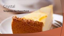  Presentation with cappuccino - PPT layouts consisting of piece of cheesecake and a cup of cappuccino in background background and a coral colored foreground