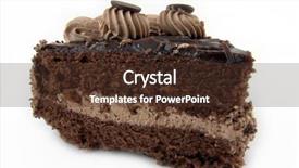  Presentation with chocolate - PPT layouts consisting of piece-of-chocolate-cake background and a tawny brown colored foreground