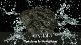  Presentation with skin care - PPT layouts enhanced with piece-of-coal-wit-water background and a dark gray colored foreground