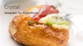  Presentation with danish pastry - Slides enhanced with piece-of-danish-pastry background and a soft green colored foreground