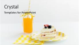  Presentation with junk food - Presentation consisting of piece of delicious berry layer background and a white colored foreground