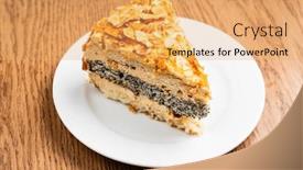  Presentation with bistro - Colorful presentation theme enhanced with piece-of-delicious-cake backdrop and a yellow colored foreground