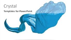  Presentation with image resolution - Presentation design featuring piece of flying blue cloth isolated on white background high resolution image background and a white colored foreground