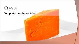  Presentation with white cheese - PPT layouts consisting of piece of french cheddar cheese on a ceramic plate isolated over white background background and a white colored foreground