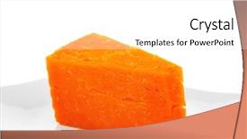  Presentation with white cheese - Colorful slides enhanced with piece of french cheddar cheese backdrop and a  colored foreground