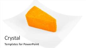  Presentation with white cheese - Amazing PPT theme having piece of french cheddar cheese backdrop and a white colored foreground