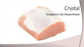  Presentation with banoffee pie cake on white - Colorful PPT theme enhanced with piece of fresh pork loin backdrop and a white colored foreground