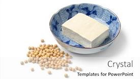  Presentation with soybeans - PPT layouts consisting of piece-of-fresh-white-silk background and a white colored foreground