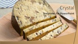  Presentation with cutting board - Presentation consisting of piece-of-gouda-cheese background and a lemonade colored foreground