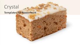  Presentation with homemade pastry apple pie pies - Slide set consisting of piece-of-homemade-carrot-cake background and a lemonade colored foreground