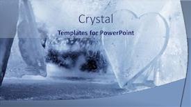  Presentation with ice - Slide set with piece-of-ice-shaped background and a light blue colored foreground