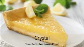  Presentation with homemade pastry apple pie pies - Slides having piece of lemon pie served background and a  colored foreground